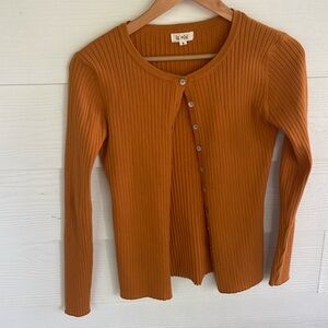 Gold summer cardigan size small La Miel